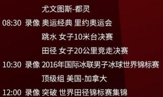 cctv5节目预告表